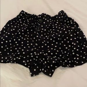 Black polka dot shorts